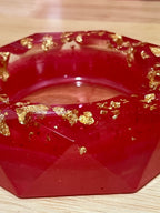4” x 4” Fuchsia Pink Resin Ashtray