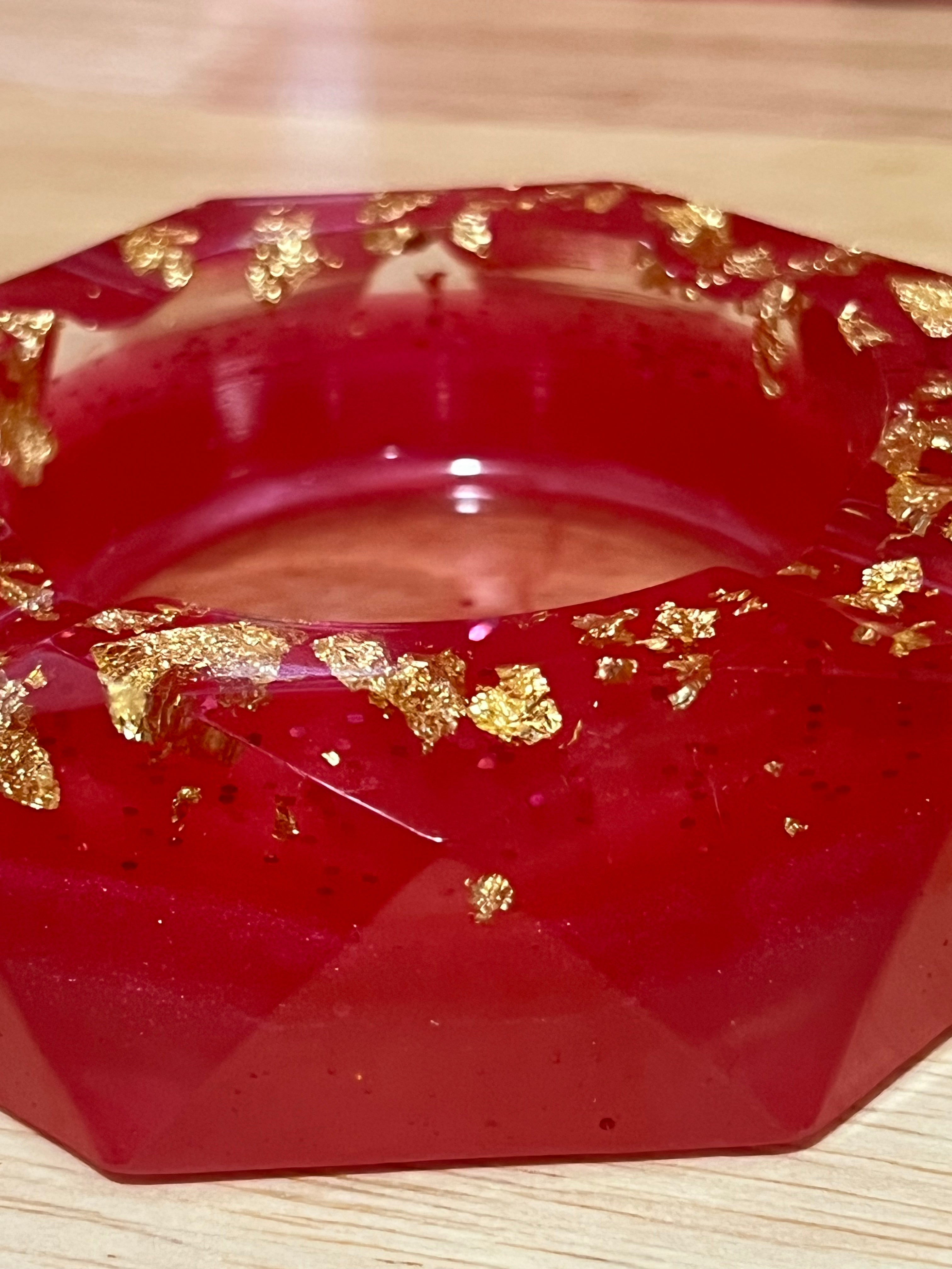 4” x 4” Fuchsia Pink Resin Ashtray